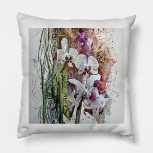 White orchids Pillow