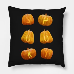 Stacked SPOOKY Jack o' lantern pumpkins (perfect for Halloween) Pillow