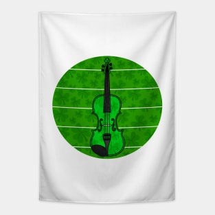 Violin Irish Fiddle Shamrocks St Patrick's Day Musician Tapestry