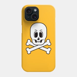 Cartoon style skull and bones Phone Case