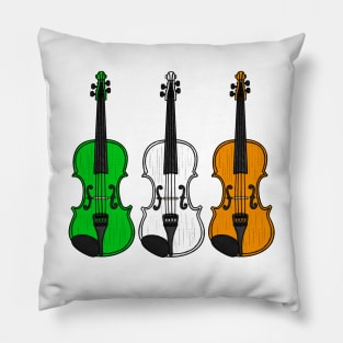 Violin Irish Flag Violinist St Patrick's Day Fiddle Pillow