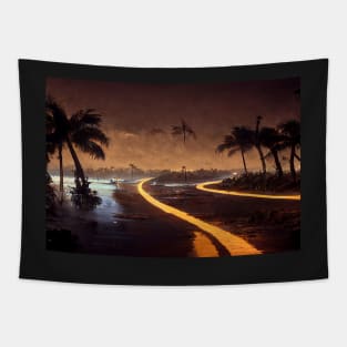 Broken Road To Fantasy Island / Abstract And Surreal Unwind Art Tapestry