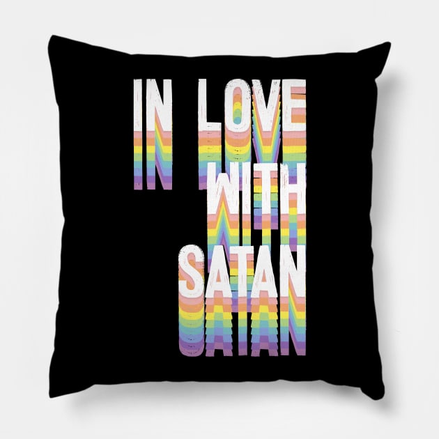 In Love With Satan \ Aesthetic Illustration Art Pillow by DankFutura