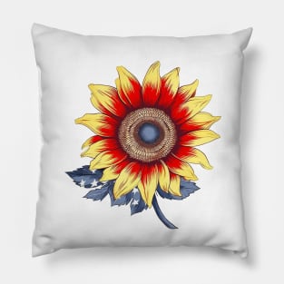 4th of July Sunflower #3 Pillow