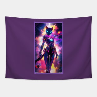 Anime Sci-Fi Cat Girl | Quality Anime Girl Artwork | Manga Girl Anime Art Tapestry