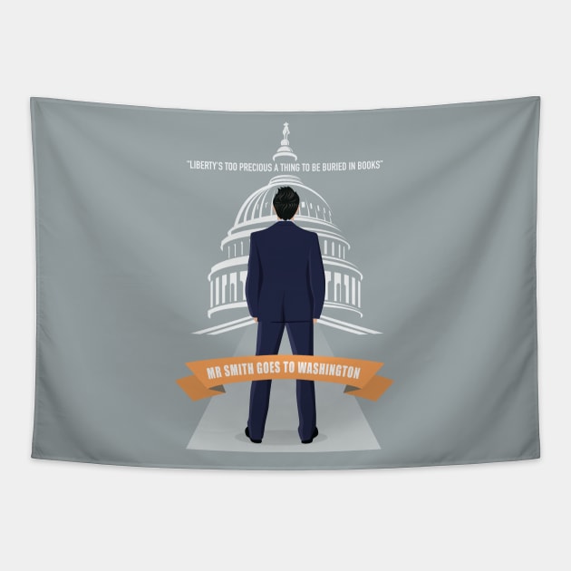 Mr Smith Goes To Washington - Alternative Movie Poster Tapestry by MoviePosterBoy