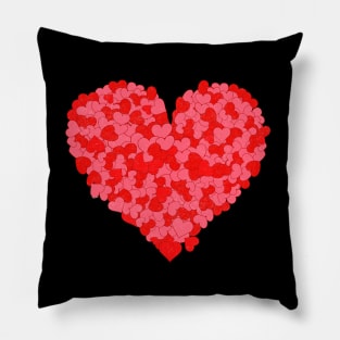 Valentines Red Hearts, I Love You A Million Pieces Of My Heart Couple Matching Pillow