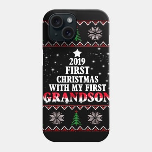 2019 First Christmas With My First GrandSon Costume Gift Phone Case