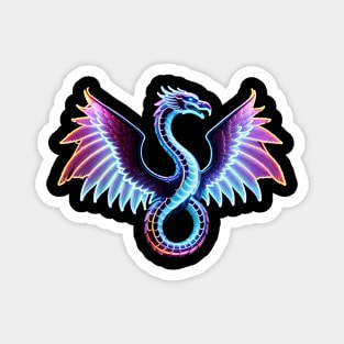 Neon Winged Serpent Magnet