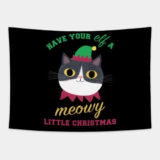 Have Your Elf a Meowy Little Christmas Tapestry