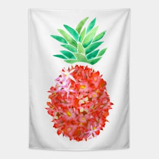 Orange Tropic Pineapple Tapestry