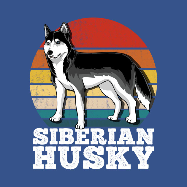 Disover Siberian Husky Retro - Siberian Husky - T-Shirt