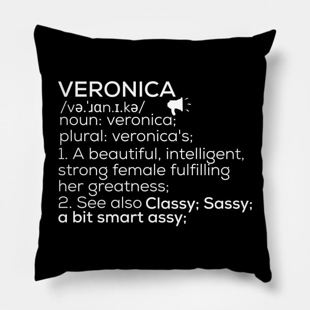 Veronica Name Veronica Definition Veronica Female Name Veronica Meaning Pillow by TeeLogic
