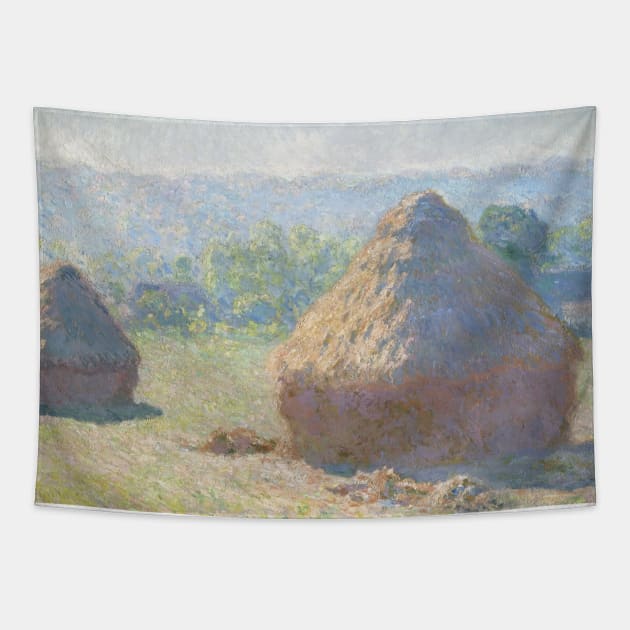 Haystacks, End of Summer by Claude Monet Tapestry by Classic Art Stall
