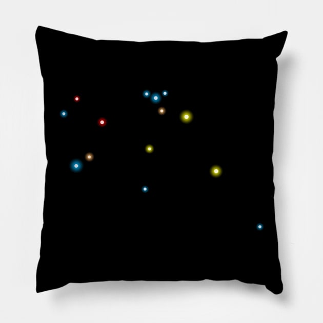 Constellation Aquarius (variant) Pillow by GloopTrekker