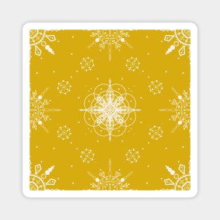 Christmas Snow (Gold) Magnet