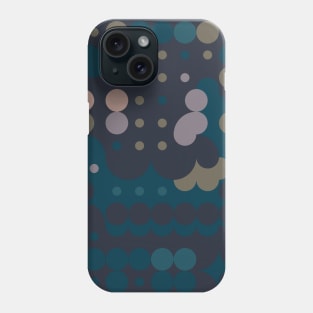 Abstract Geometric Teal & Aqua Circles Phone Case