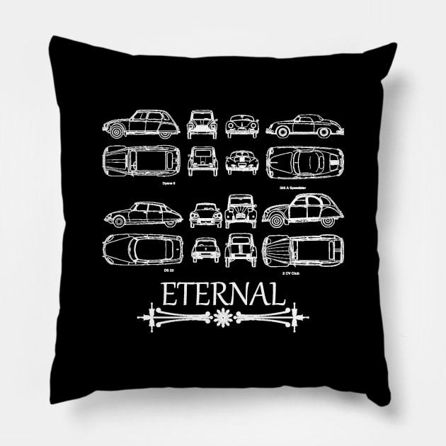 Eternal cars Pillow by Spacecoincoin