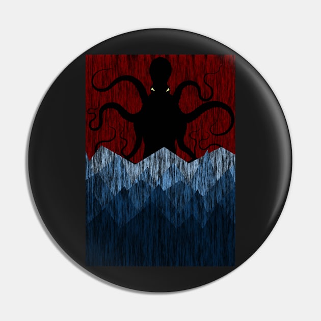 Cthulhu's sea of madness - Red Pin by Ednathum