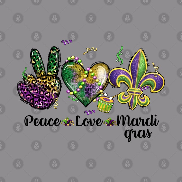 Peace Love 2023 Mardi Gras by PixieMomma Co