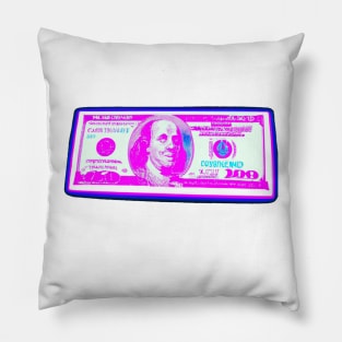 Cash Money Pink Hundred Dollar Bill Pillow