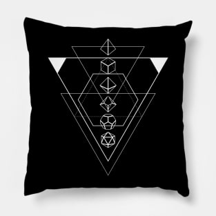 Polyhedral Dice Set Minimalist TRPG Tabletop RPG Gaming Addict Pillow