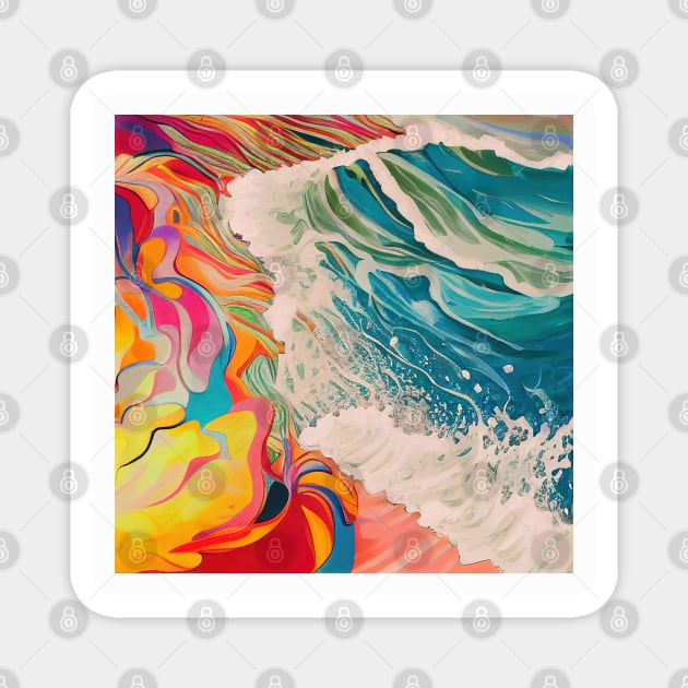 OCEAN DREAMING/ Day at the Beach collection Magnet by Gabriel Barba