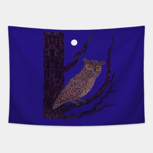 The Watchful Night - Owl design Tapestry