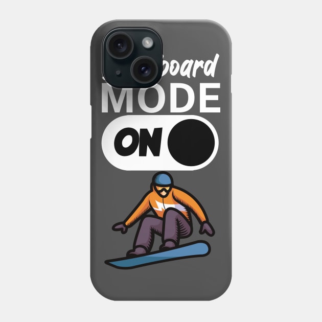 Snowboard mode on Phone Case by maxcode