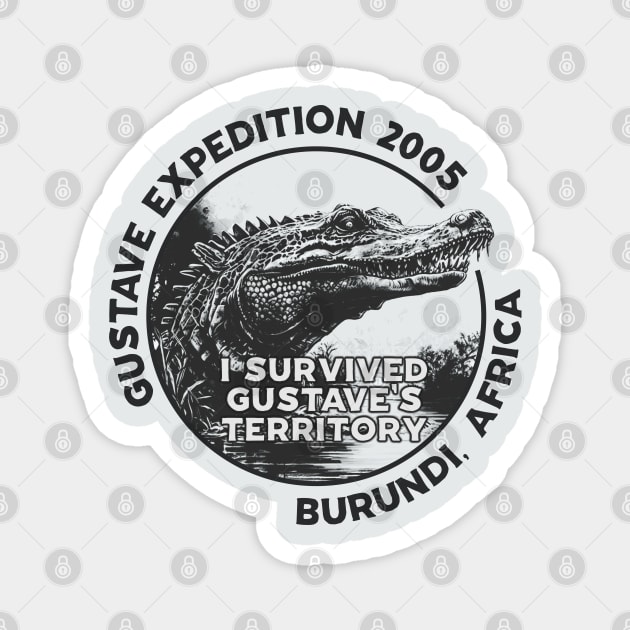 the killer crocodile Expedition 2005 in Burundi, East Africa T-Shirt Magnet by stuff101