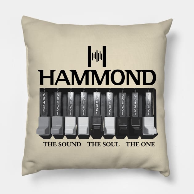 Hammond Organ logo and graphics Pillow by simonreich