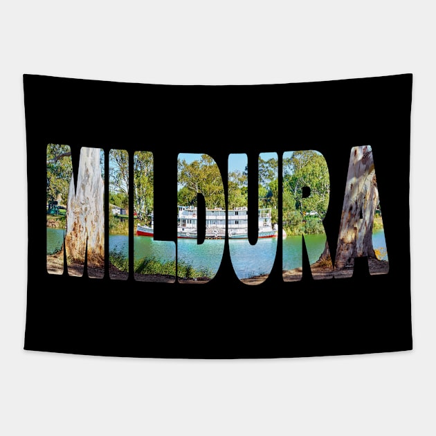 MILDURA - Victoria Australia Murray River Paddle Steamer Tapestry by TouristMerch