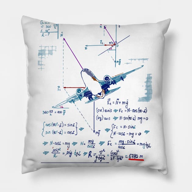 Fasbytes Aviation Airliner Engineer Designer Pillow by FasBytes