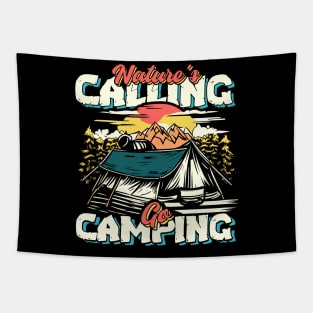 Nature's Calling Go Camping Tapestry