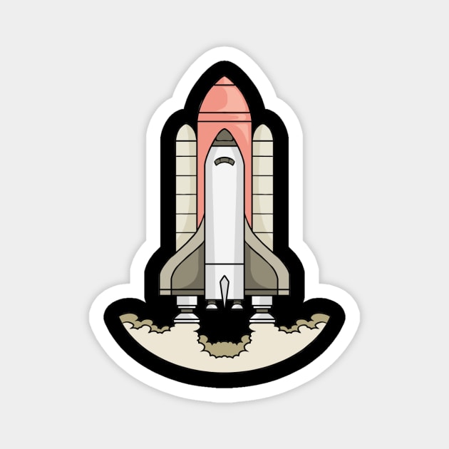 Rocketship Rocket Space Shuttle Rockets Magnet by fromherotozero