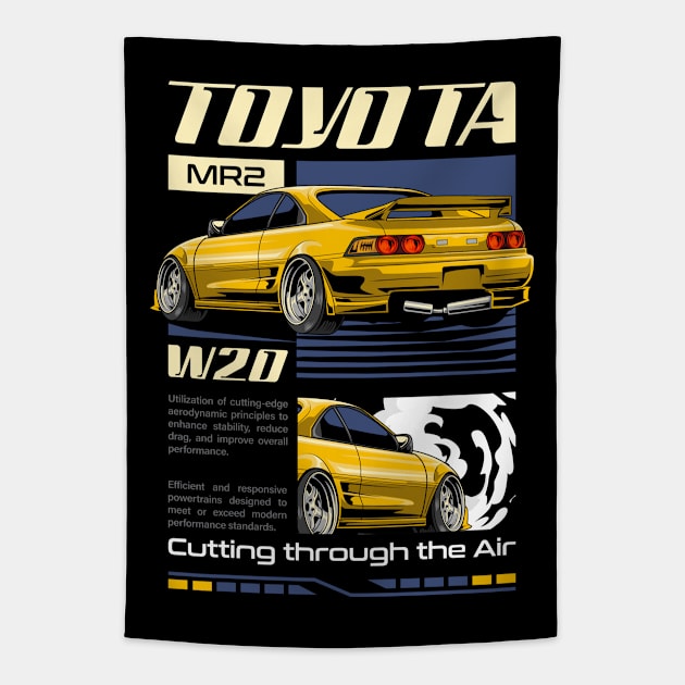 Toyota MR2 W20 Car Tapestry by milatees