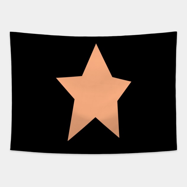 Star 6 Peach Fuzz Pantone Color of the Year 2024 Tapestry by ellenhenryart