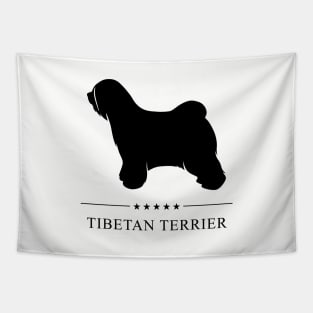 Tibetan Terrier Black Silhouette Tapestry