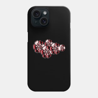 Abstract red and black flowers Phone Case