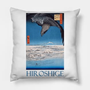 Eagle Over the 100,000 Acre Plain at Susaki by Utagawa Hiroshige Pillow