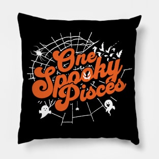 One Spooky Pisces Halloween Zodiac Sign Pillow