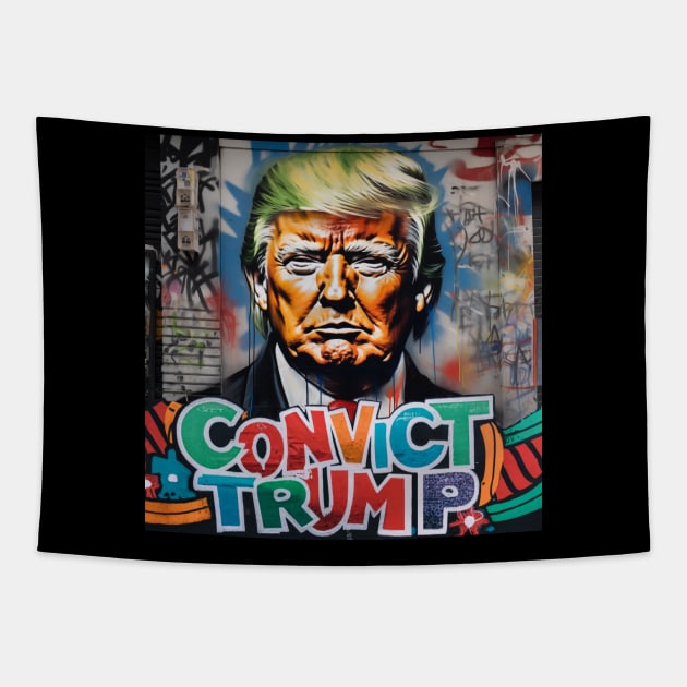 Convict Donald Trump Tapestry by Dysfunctional Tee Shop