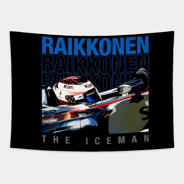 Kimi Raikkonen The Iceman Tapestry by stevenmsparks