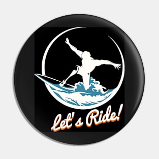 Surfer Print Design Pin