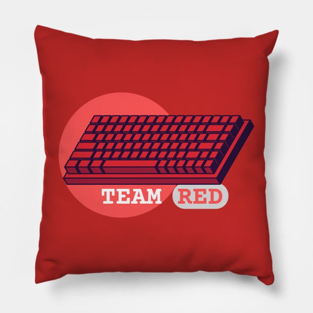 Keeb Team Red Pillow by crawlspace