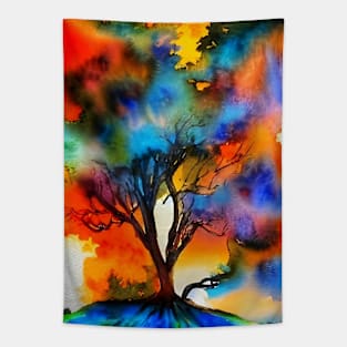 Watercolor Tree Tapestry