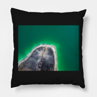 Azure lake top view Pillow