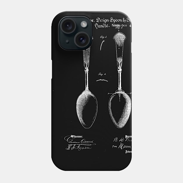 Spoon Vintage Patent Drawing Phone Case by TheYoungDesigns