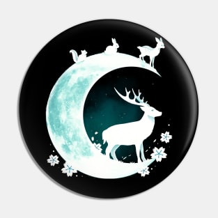 Deer Moon Pin