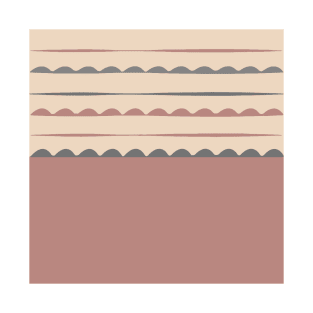 Stripes, red, crimson, grey, minimal, line, minimalist, line-art, T-Shirt